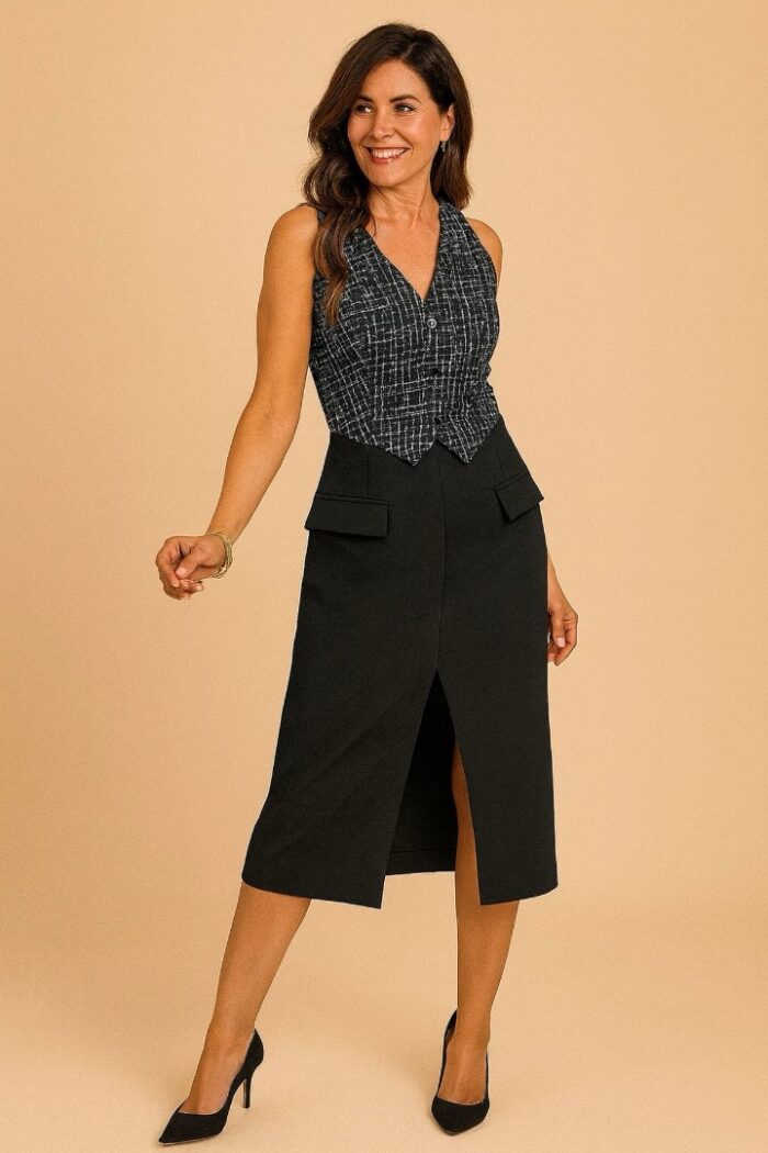 Vestido de diseño chaleco - Imagen 1