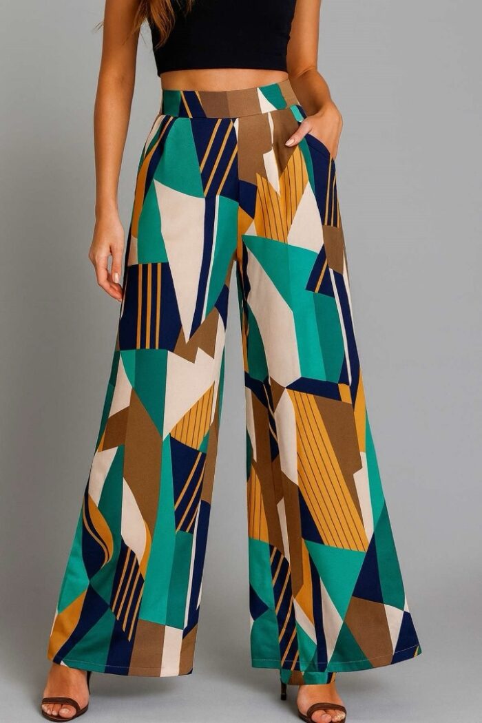 Pantalón palazzo estampado - Imagen 1