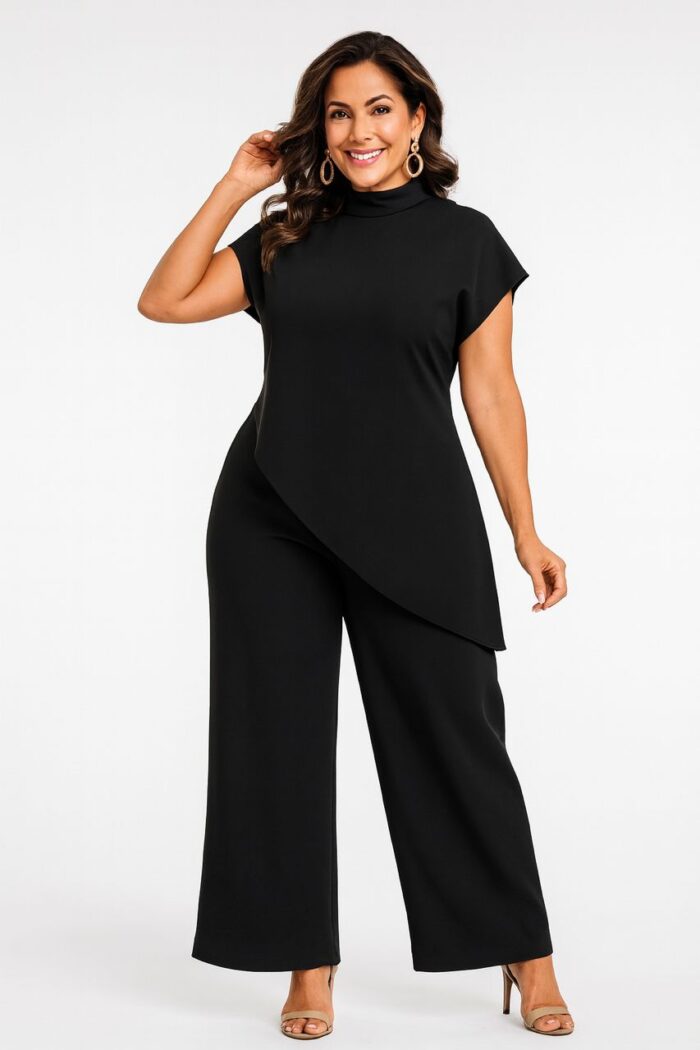 Conjunto unicolor negro 2 piezas - Imagen 1